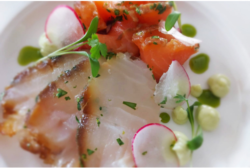 Salmon seafood dish